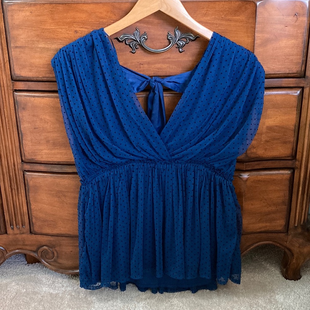 NWT Anthropologie Blouse with Back Tie